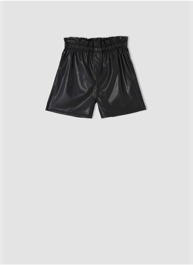 DeFacto Faux Leather Short With Socks