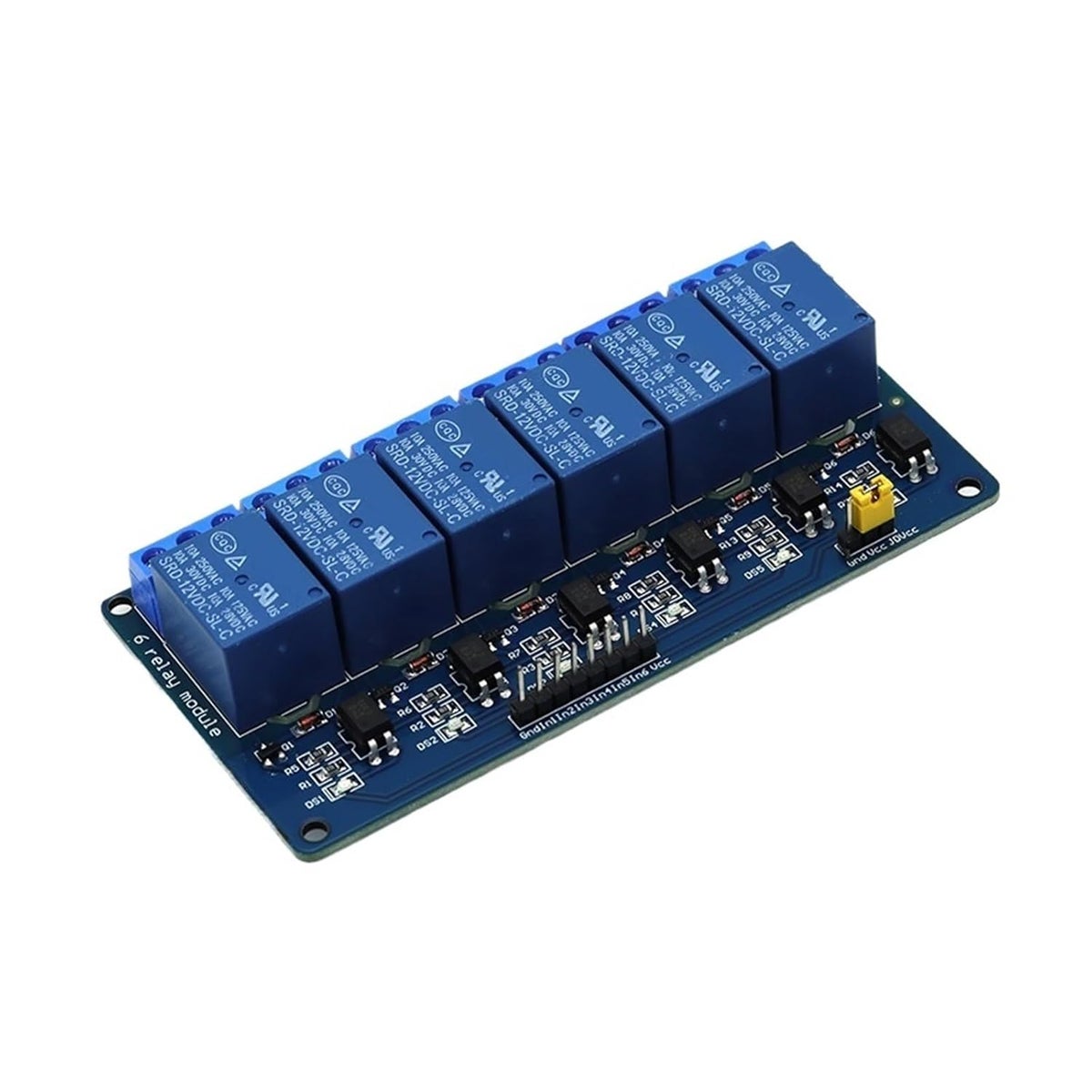 Generic 5 Pcs 6 Channel 12V Relay Module With Optocoupler 1 2 4 8 Way ...