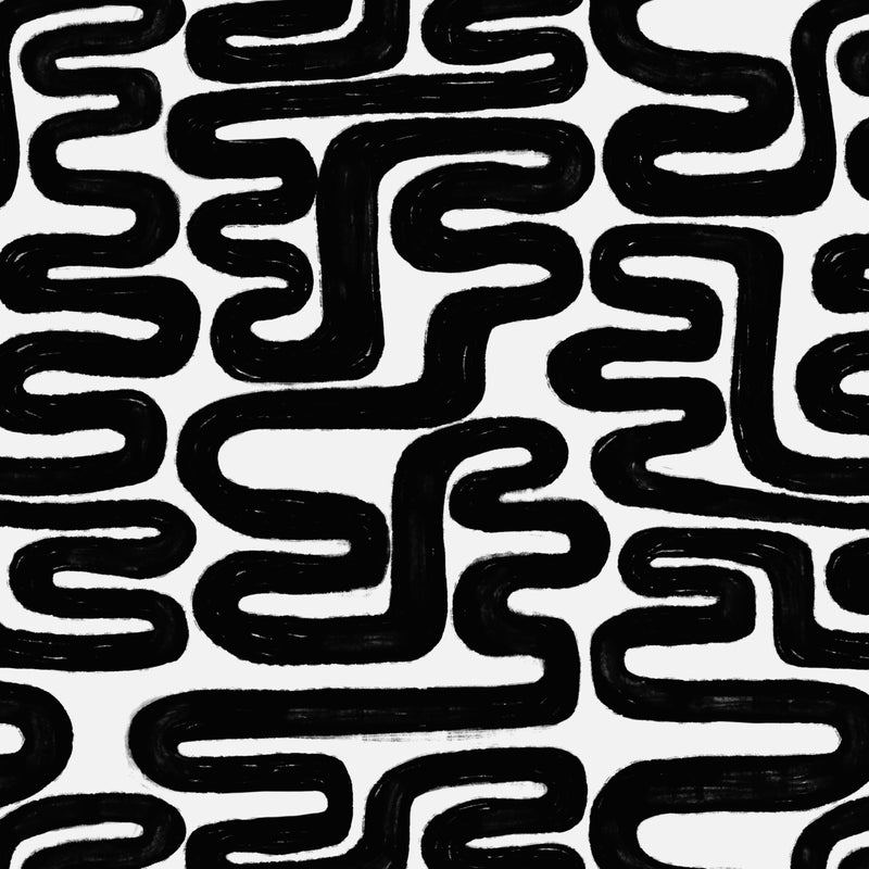 Micpolo Peel and Stick Wallpaper Black and White Wall Paper Modern Geometric Self-Adhesive Removable Contact Paper Thicken Waterproof Easy to Clean Decorative for Bedroom Bathroom Film 17.3in x 78.7in - Image 1