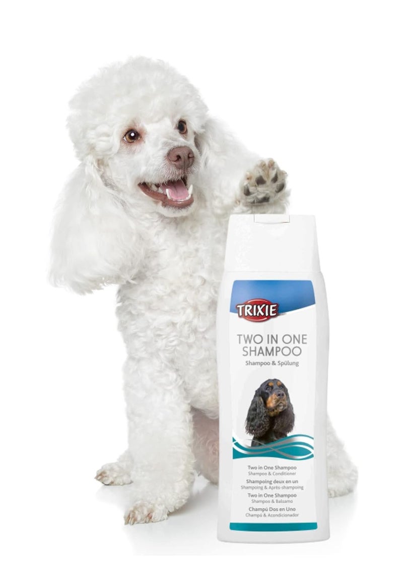 Trixie Two in One Shampoo Shampoo Plus Conditioner for Dogs Jojoba Oil Gives The Coat a Natural Shine and Increases Volume, While The Conditioner Makes The Coat Silky and Easy to Comb – 250ml - Image 3