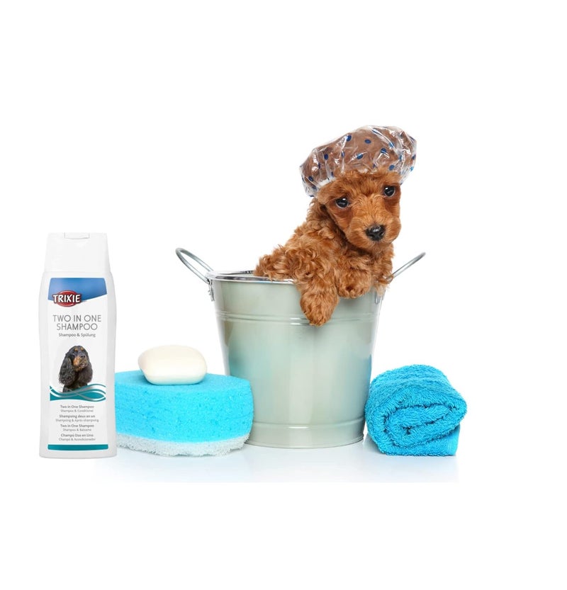Trixie Two in One Shampoo Shampoo Plus Conditioner for Dogs Jojoba Oil Gives The Coat a Natural Shine and Increases Volume, While The Conditioner Makes The Coat Silky and Easy to Comb – 250ml - Image 5