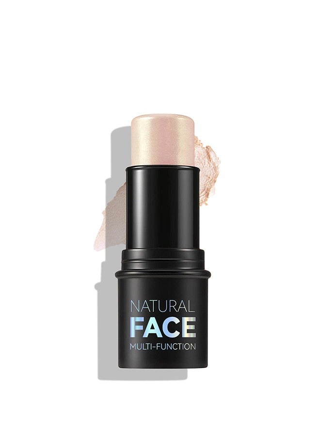 Face Face Multi Function Highlighter Stick, Moisture and Lightweight Highlighters Makeup Stick, Blendable and Smooth(#01) 