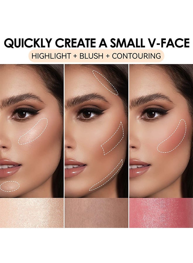 فايس عصا هايلايتر متعددة الوظائف للوجه ، عصا مكياج هايلايتر للترطيب وخفيف الوزن ، قابل للمزج وسلس (# 01) - Image 5