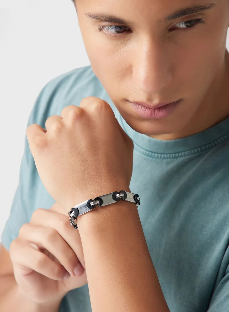 Seventy Five Interlink Stainless Steel Bracelet