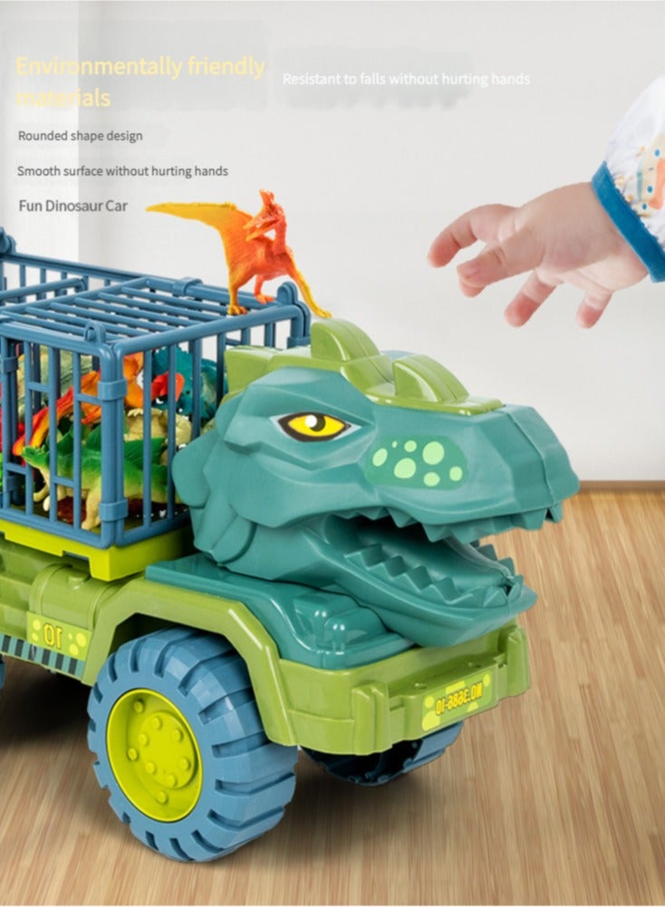 Dinosaur Truck Toys Transport Car  Truck With Dinosaur Toys Car 21 pcs Dinosaur Truck Set Toys  For Kids Boys Girls - Image 4
