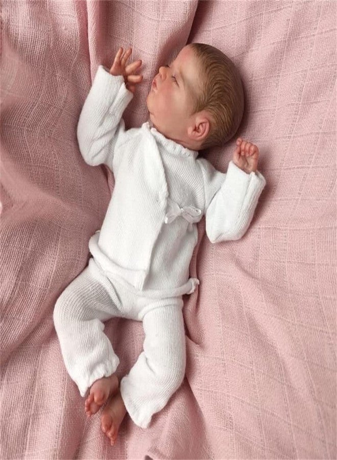 GYCV Lifelike Mini Reborn Dolls Boy Cheap 10 Inch Real Life Sleeping Newborn Baby Dolls that Look Real Babies Soft Cloth Body Realistic Eyes Closed Baby Dolls Toys Gifts for Kids Age 3 + - Image 4