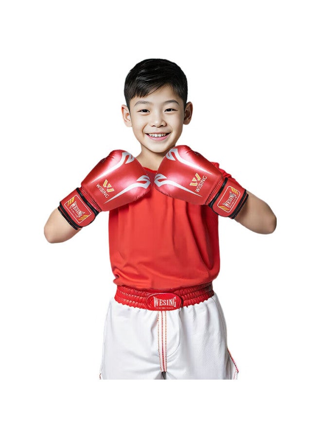 Nine Day Mountain Nine Mountain Kids Boxing Gloves Children's Boxing Gloves Youth Student Sanda Taekwondo Fighting Compeion Training Sandbag Blue 6oz - Image 2