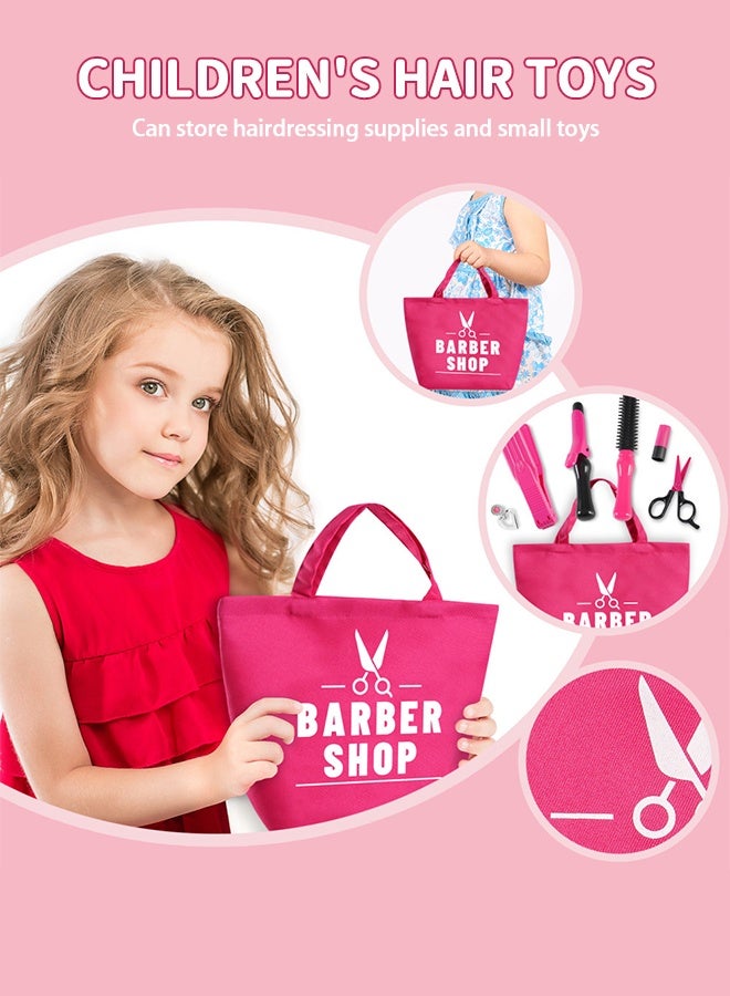 GROIC Hair Stylist Set for Girls,Fashion Pretend Play Toy,Beauty Salon Pretend Play Kit with Toy Hair Dryer, Curling Iron, Perfume,Children's Hair Salon Tools - Image 2