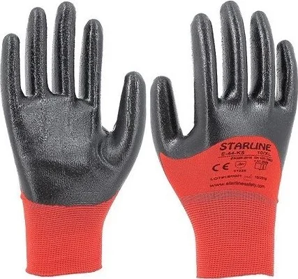 Starline Nitrile Gloves (Red - Black)