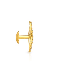 Malabar Gold and Diamonds 22k 916 Purity Gold Studs Earrings for Women DZER356Y  - Image 2
