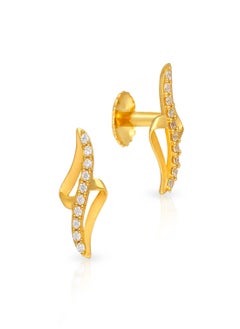 Malabar Gold and Diamonds 22k 916 Purity Gold Studs Earrings for Women DZER356Y  - Image 1