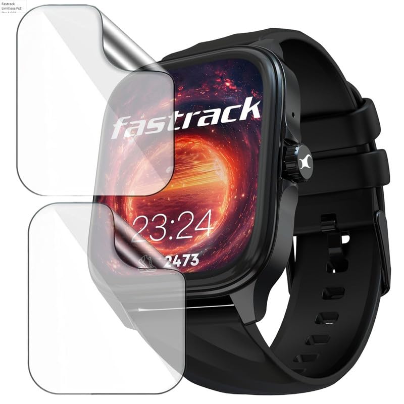 HELLOSCREEN 2 Pack | Screen Protector Guard for Fastrack Astor FS1 Pro | 1.97 inch | Smartwatch - Flexible & Ultrathin TPU Film, 9H Scratch Resistant, Bubble Free - Not a Tempered Glass - Image 1