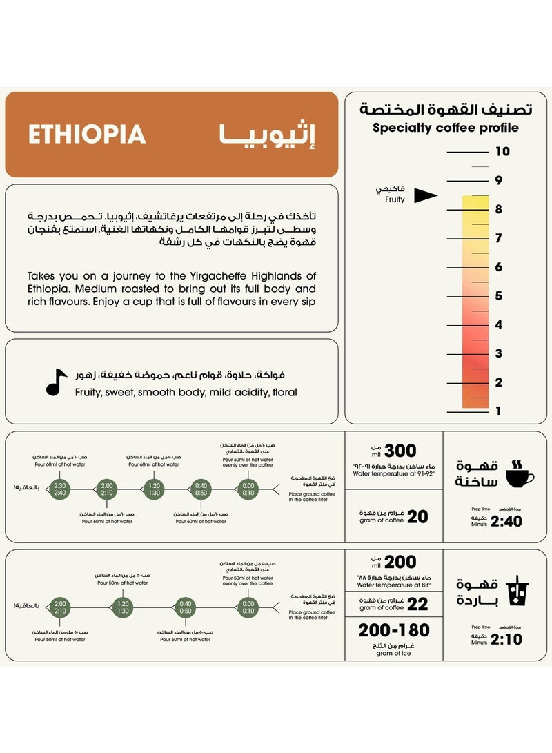 12 Cups Ethiopia Chelchele v60 coffee beans 250g - Whole Beans - Image 2