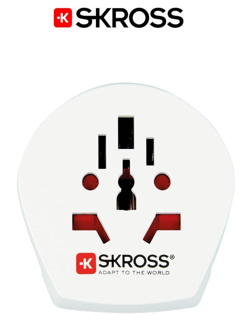 SKROSS Universal to AUS/CHINA travel adapter. Multi outlet power adapter. Certified wall plug. Compact and easy to use travel plug. 250V AUS/CHINA three prong plug. White plug adapter. - Image 3