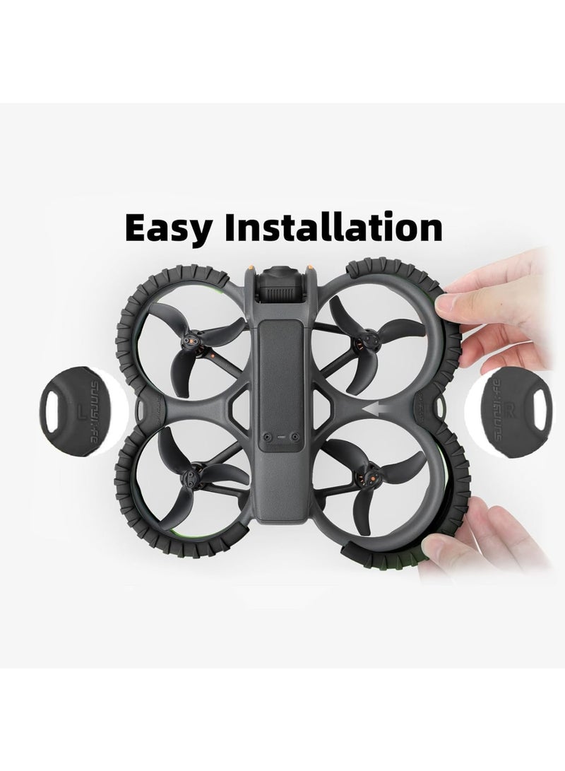 Zikra Propeller Guard Protector Accessories for DJI Avata 2, 2Pcs Fly Combo Protective Cover Ring, Anti-Collision Scratch-proof Drone Prop Bumper, Drone Protective Bumper for DJI Avata 2, Black - Image 5