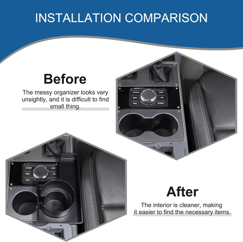 Bekantogy Car Center Console Storage Tray for INEOS Grenadier 2022-2024 with Cup Holder - Image 2