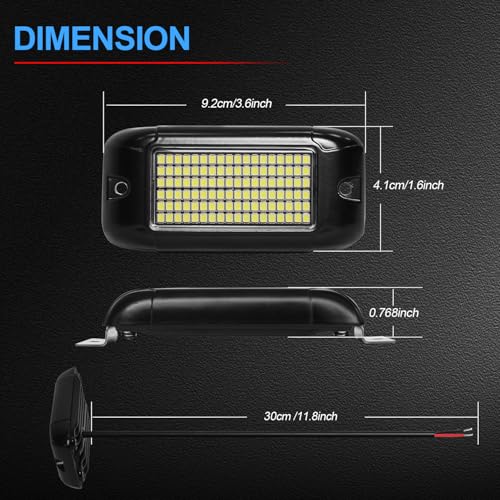 Nicoko 108 High-Power LEDs per Pod 4Pods Pure White Rock Lights Ultra-Bright Offroad Underglow Kit Advanced Heat Dissipation IP68 Waterproof for Truck, SUV, UTV, ATV, RZR - Image 4