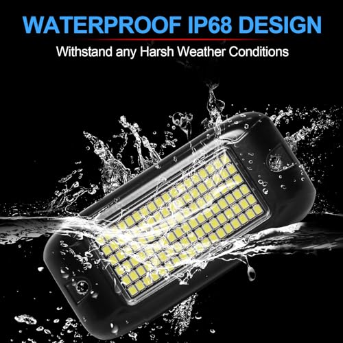 Nicoko 108 High-Power LEDs per Pod 4Pods Pure White Rock Lights Ultra-Bright Offroad Underglow Kit Advanced Heat Dissipation IP68 Waterproof for Truck, SUV, UTV, ATV, RZR - Image 3