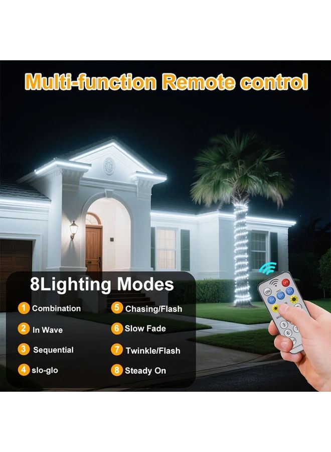 Warm White Solar LED String Lights 8 Modes 640 LEDs 3937inch Indoor Outdoor Decor - Image 4