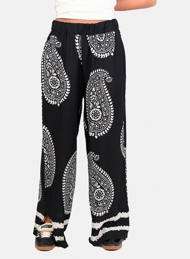 Clue Black Bohemian Comfy Pants  - Image 1