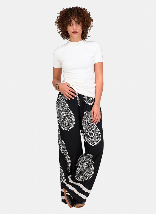 Clue Black Bohemian Comfy Pants  - Image 4