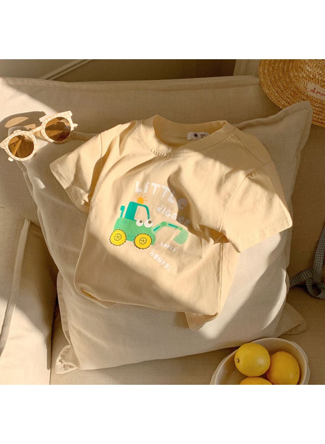 Children's Clothing Short-sleeve T-shirts For Boys And Girls Cartoon Print Tops Children's Half-sleeve Shirts