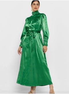 YAS High Neck Tie Detail Dress  - Image 4
