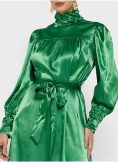 YAS High Neck Tie Detail Dress  - Image 3