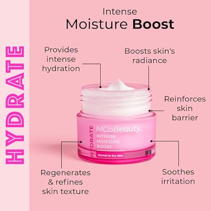 MCoBeauty - Hydrate Intense Moisture Boost - Rich Cream with Panthenol and Barrier Support - Daily Hydrating Moisturiser for Dehydrated Skin - Moisturizer Face Cream - Image 2