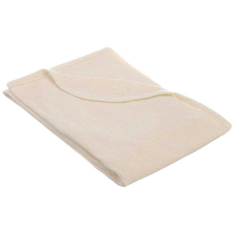 TL Care 100 Cotton Thermal Waffle Swaddle Blanket Soft Breathable Stretchy Cream 30 x 40 for Boys and Girls Perfect for Swaddling Travel and Gifting