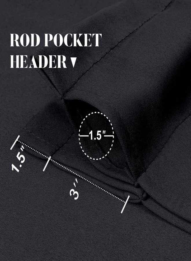 Lecloud Black Valance for Windows 14 Inch Length, Thermal Privacy Blackout Curtains, Farmhouse Kitchen Home Decor Drapes with Rods Pocket for Bathroom Cafe Basement Cabinet, 60" W x 14" L 1 Panel - Image 3