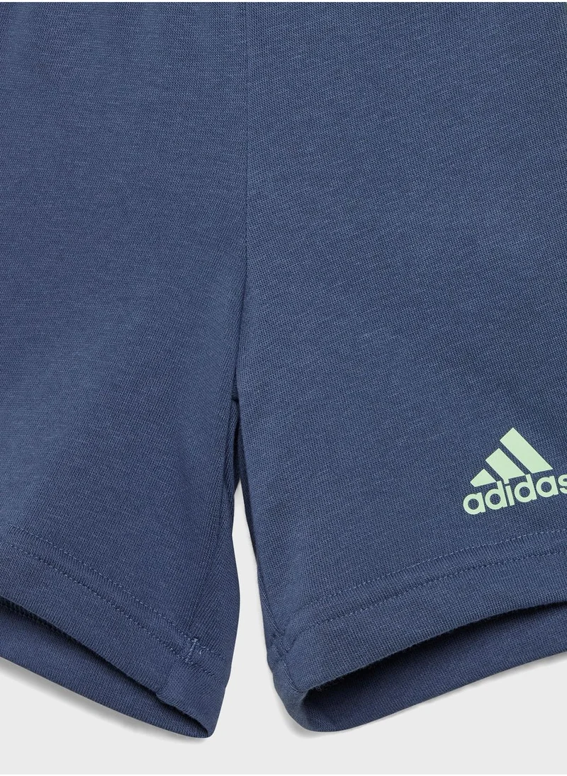 Adidas Infants Essentials Allover Printed T-Shirt Set