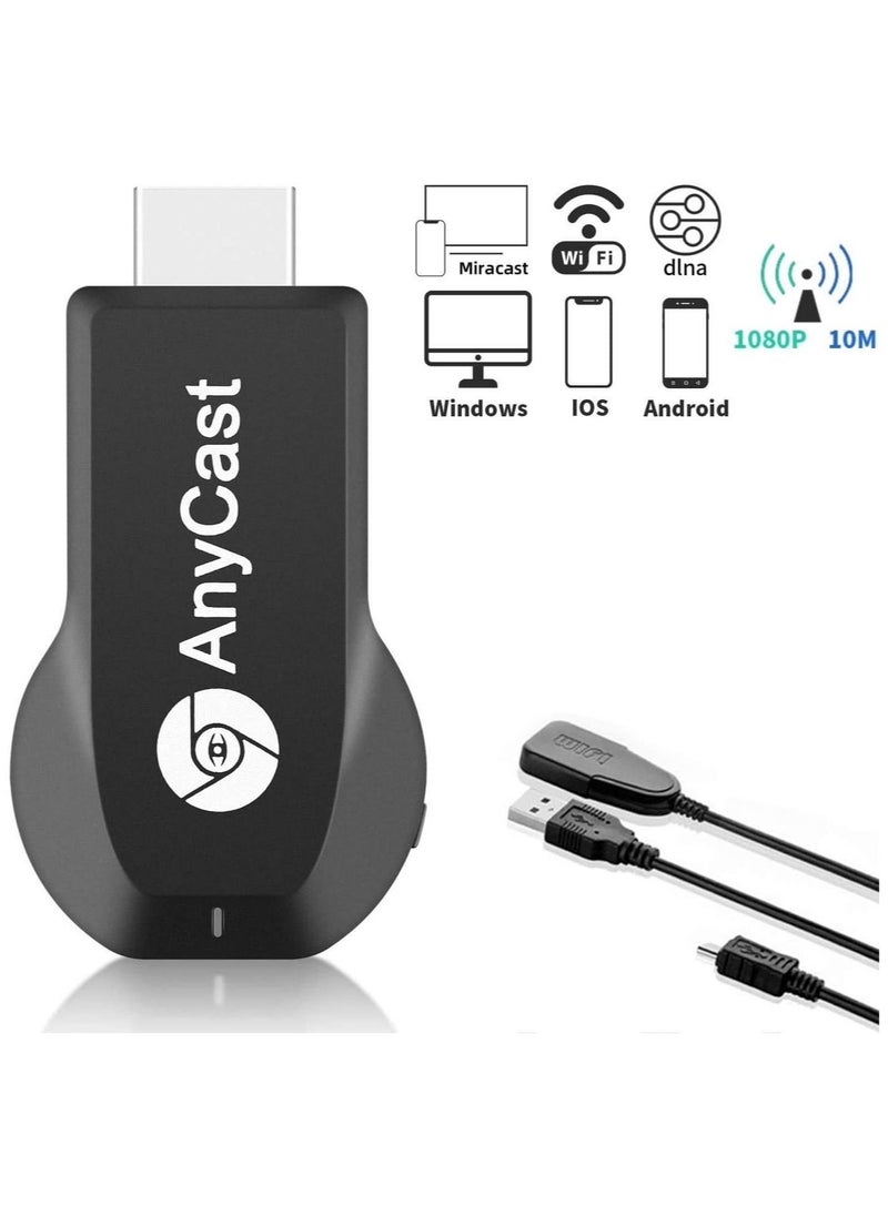 AnyCast - WiFi Display Dongle, 4K Wireless HDMI Display Adapter, 1080P Mobile Screen Mirroring Receiver Dongle to TV/Projector Receiver Compatible with Android Mac i-OS Windows - Image 1
