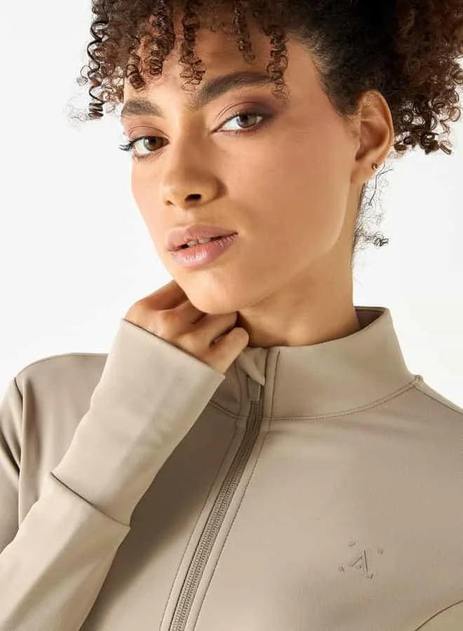 ADOT by Splash High Neck Zip Through Jacket with Pockets