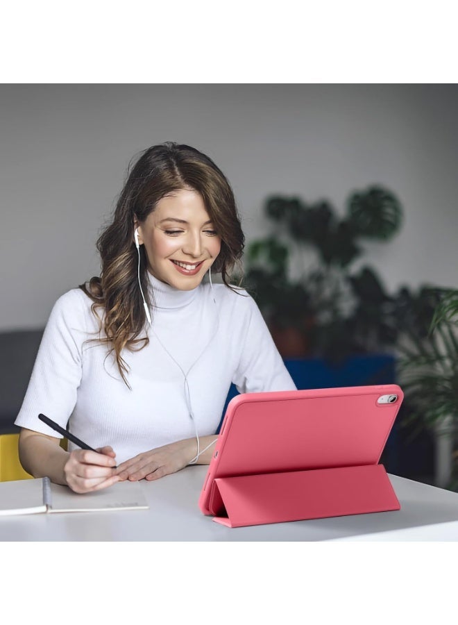 جراب لجهاز iPad (A16) الجيل الحادي عشر 11 بوصة 2025، جراب لجهاز iPad الجيل العاشر 2022 10.9 بوصة مع حامل قلم، غطاء خلفي ناعم من مادة TPU، غطاء حماية ذكي ثلاثي الطيات، خاصية التشغيل/الإيقاف التلقائي - Image 3