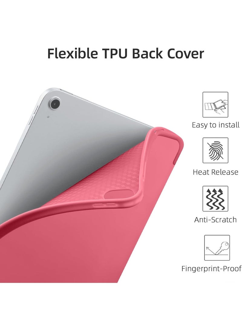 جراب لجهاز iPad (A16) الجيل الحادي عشر 11 بوصة 2025، جراب لجهاز iPad الجيل العاشر 2022 10.9 بوصة مع حامل قلم، غطاء خلفي ناعم من مادة TPU، غطاء حماية ذكي ثلاثي الطيات، خاصية التشغيل/الإيقاف التلقائي - Image 5