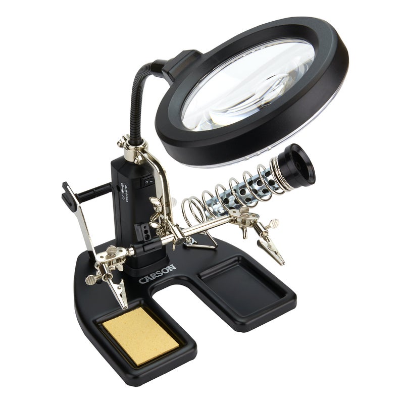Carson SolderMag 1.75x LED Lighted Soldering Magnifier with 4.5x Spot Lens (CP-50) - Image 1