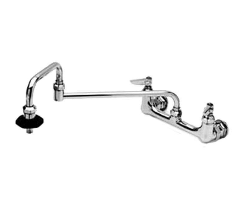 T&S Brass B-0597 Wall Mount 8-Inch Centers 18-Inch Double Joint Nozzle Insulated On-Off Control Pot Filler - Image 4