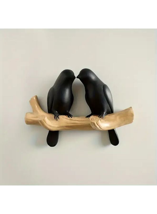 White Fat Bird Wall Hooks Rustic Handmade Coat Hanger For Home Decor - Image 5