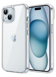 FITIT CLEAR CASE 6.2" IPHONE 15 Case Clear Transparent,Anti-Yellowing,Ultra-Thin,Shockproof [Military-Grade Drop Protection] Anti-Scratch Hard Back Cover-Crystal Clear