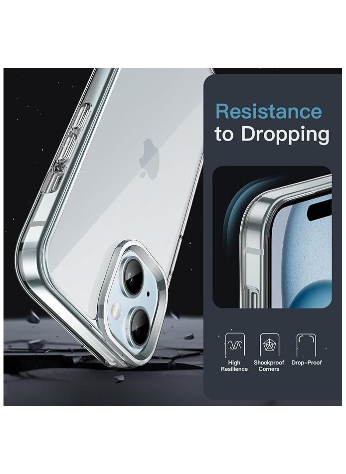 FITIT - FITIT CLEAR CASE 6.2" IPHONE 15 Case Clear Transparent,Anti-Yellowing,Ultra-Thin,Shockproof [Military-Grade Drop Protection] Anti-Scratch Hard Back Cover-Crystal Clear - Image 1