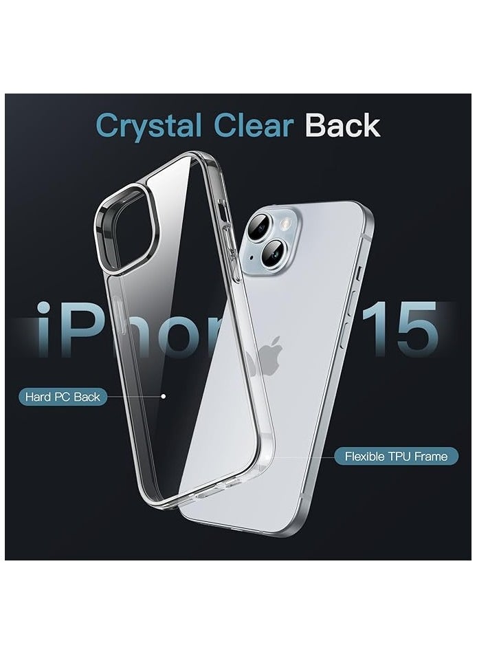 FITIT - FITIT CLEAR CASE 6.2" IPHONE 15 Case Clear Transparent,Anti-Yellowing,Ultra-Thin,Shockproof [Military-Grade Drop Protection] Anti-Scratch Hard Back Cover-Crystal Clear - Image 1