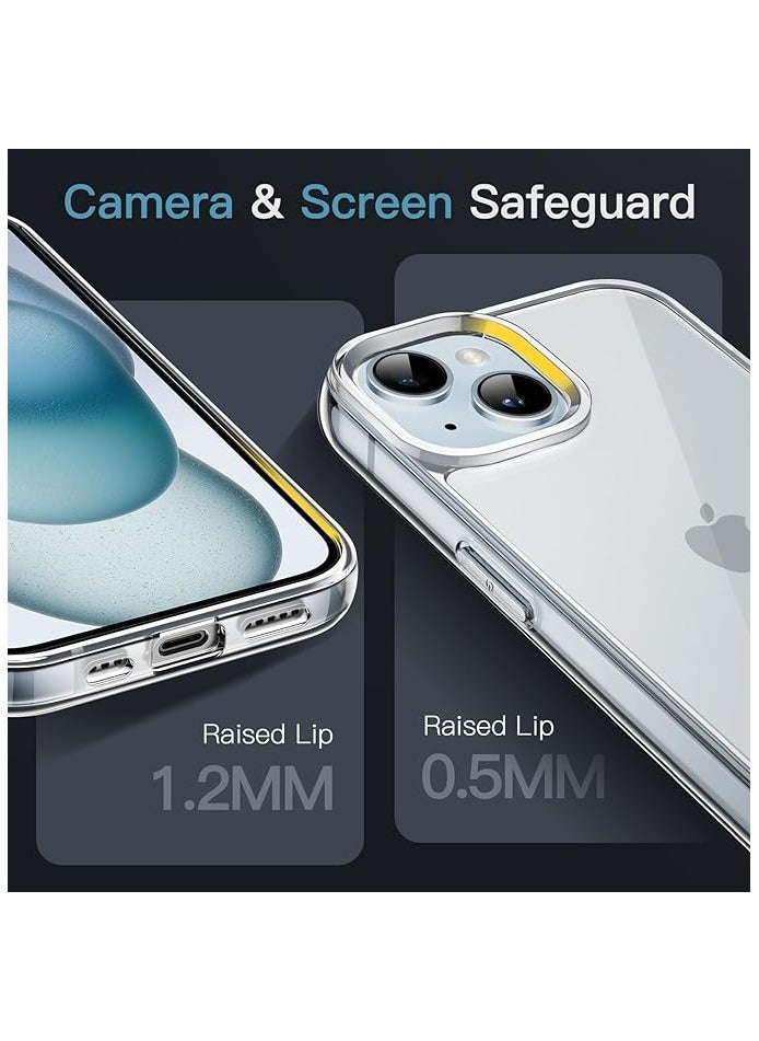 FITIT - FITIT CLEAR CASE 6.2" IPHONE 15 Case Clear Transparent,Anti-Yellowing,Ultra-Thin,Shockproof [Military-Grade Drop Protection] Anti-Scratch Hard Back Cover-Crystal Clear - Image 1