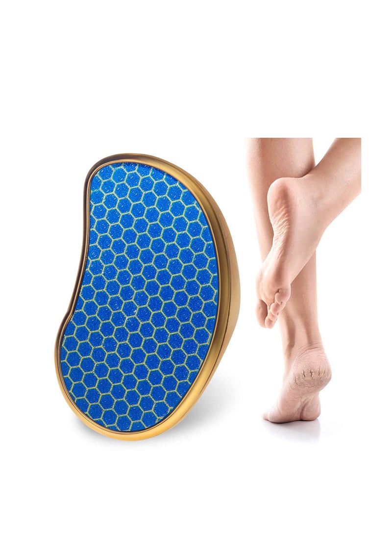Excefore Glass Foot File Callus Remover, Innovative Nano Crystal Feet Scrubber for Travel Use, Portable Pedicure Foot Scraper for Cracked Heel (Honeycomb)  - Image 1