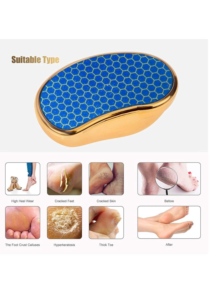 Excefore Glass Foot File Callus Remover, Innovative Nano Crystal Feet Scrubber for Travel Use, Portable Pedicure Foot Scraper for Cracked Heel (Honeycomb)  - Image 3