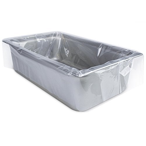 PanSaver Hotel Clear Sheet Pan Liners for Easy Clean Up - Disposable Buffet Pan Liners, Ovenable up to 400F (Bun Sheet Pan - 14.25 x 19 in) - Image 1