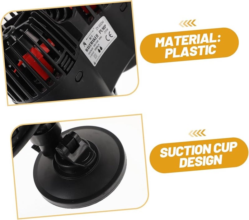 مضخة صنع الموجة لحوض الأسماك تيهوكس - مضخة دوران صامتة مع قاعدة كؤوس شفط - Image 4