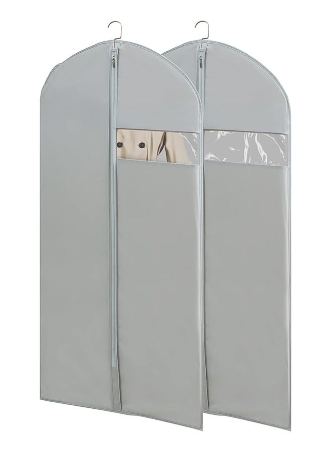 حقائب ملابس للسفر، 50 بوصة حقائب ملابس لتعليق الملابس، حقيبة البدلة (مجموعة من قطعتين، 23.3 بوصة × 50 بوصة) - Image 1