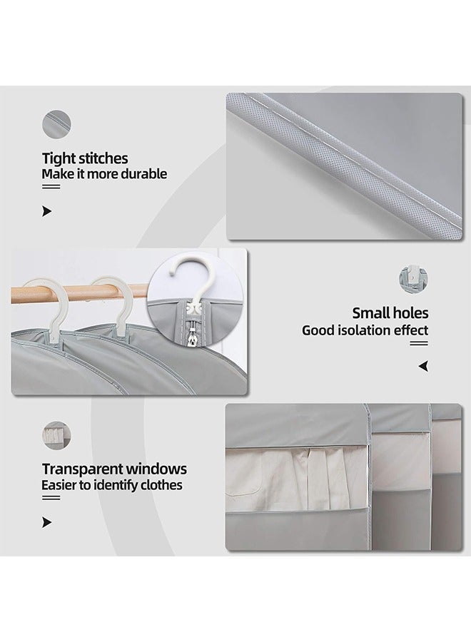 حقائب ملابس للسفر، 50 بوصة حقائب ملابس لتعليق الملابس، حقيبة البدلة (مجموعة من قطعتين، 23.3 بوصة × 50 بوصة) - Image 3