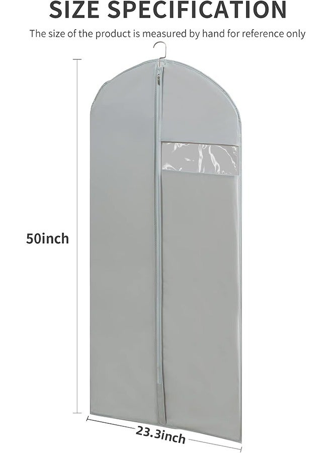 حقائب ملابس للسفر، 50 بوصة حقائب ملابس لتعليق الملابس، حقيبة البدلة (مجموعة من قطعتين، 23.3 بوصة × 50 بوصة) - Image 5